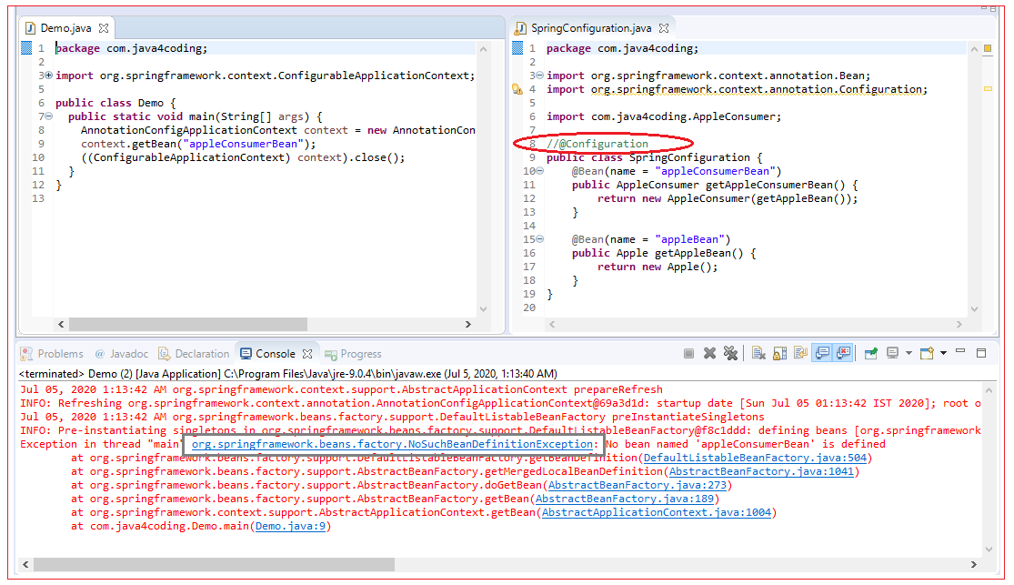 Spring @Configuration Annotation - java4coding